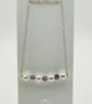 Freshwater Pearl & Amethyst Bar Necklace
