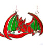  Fire Dragon Suncatcher Stained Glass Mythical - Image 5