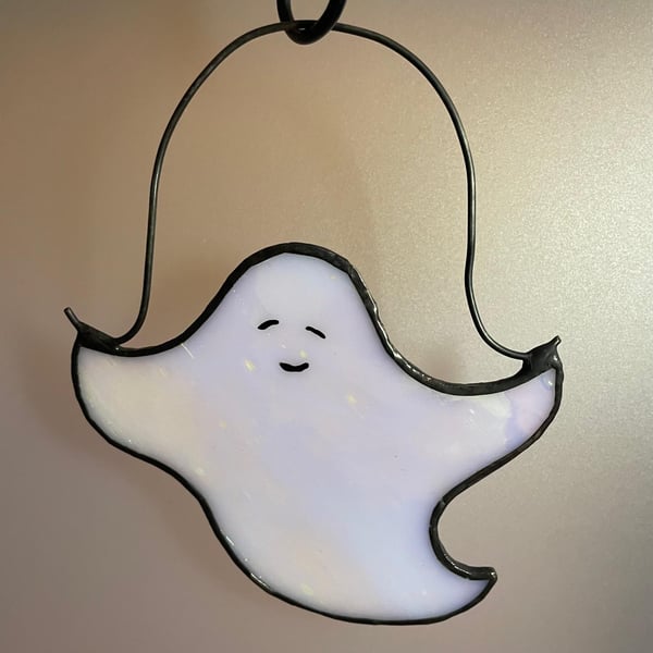 Skipping Ghost Stained Glass Suncatcher