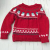 Baby's festive jumper with snowmen