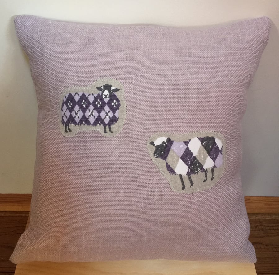 Decorative Cushion - Appliqué Sheep