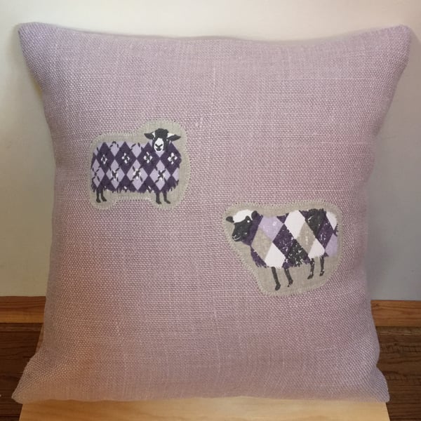 Decorative Cushion - Appliqué Sheep