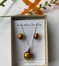 Fused dichroic glass pendant set - Image 1