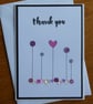 Thank You Card - Pink & Purple Sequins - Image 1