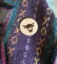 Highland coo leather brooch - Image 3
