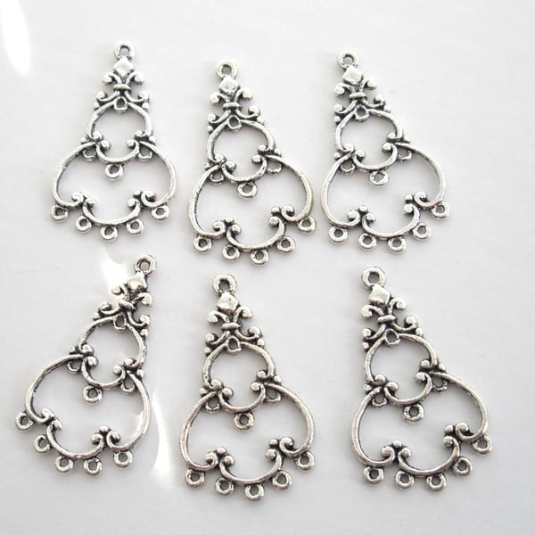 6 x Chandelier Earring Components (3 pairs)