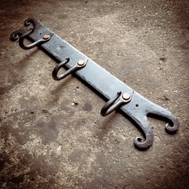 Hand Forged Wall Hanger with Hooks