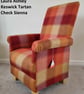 Laura Ashley Keswick Burnt Sienna Armchair Adult Chair Orange Check Tartan Small - Image 3