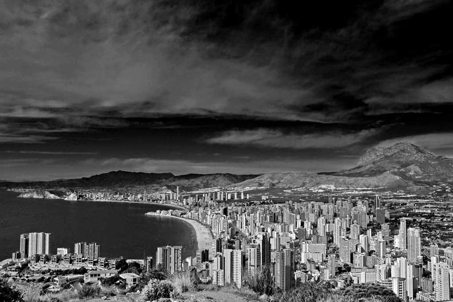 Benidorm Skyline Cityscape Costa Blanca Spain Photograph Print
