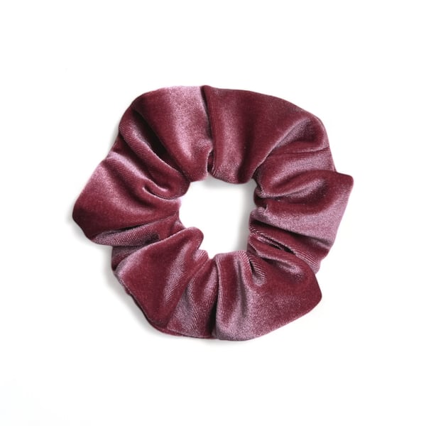 Rose Pink Velvet Scrunchie - Large