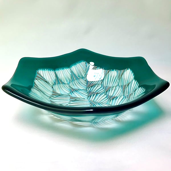 Art Deco Fan Glass Bowl