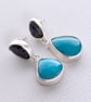 Labradorite and Turquoise Statement Earrings - Image 4
