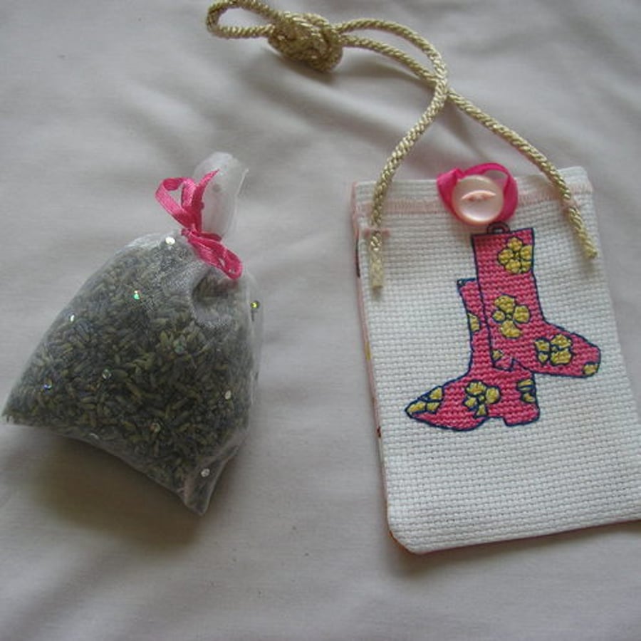 festival wellies lavender bag - refillable