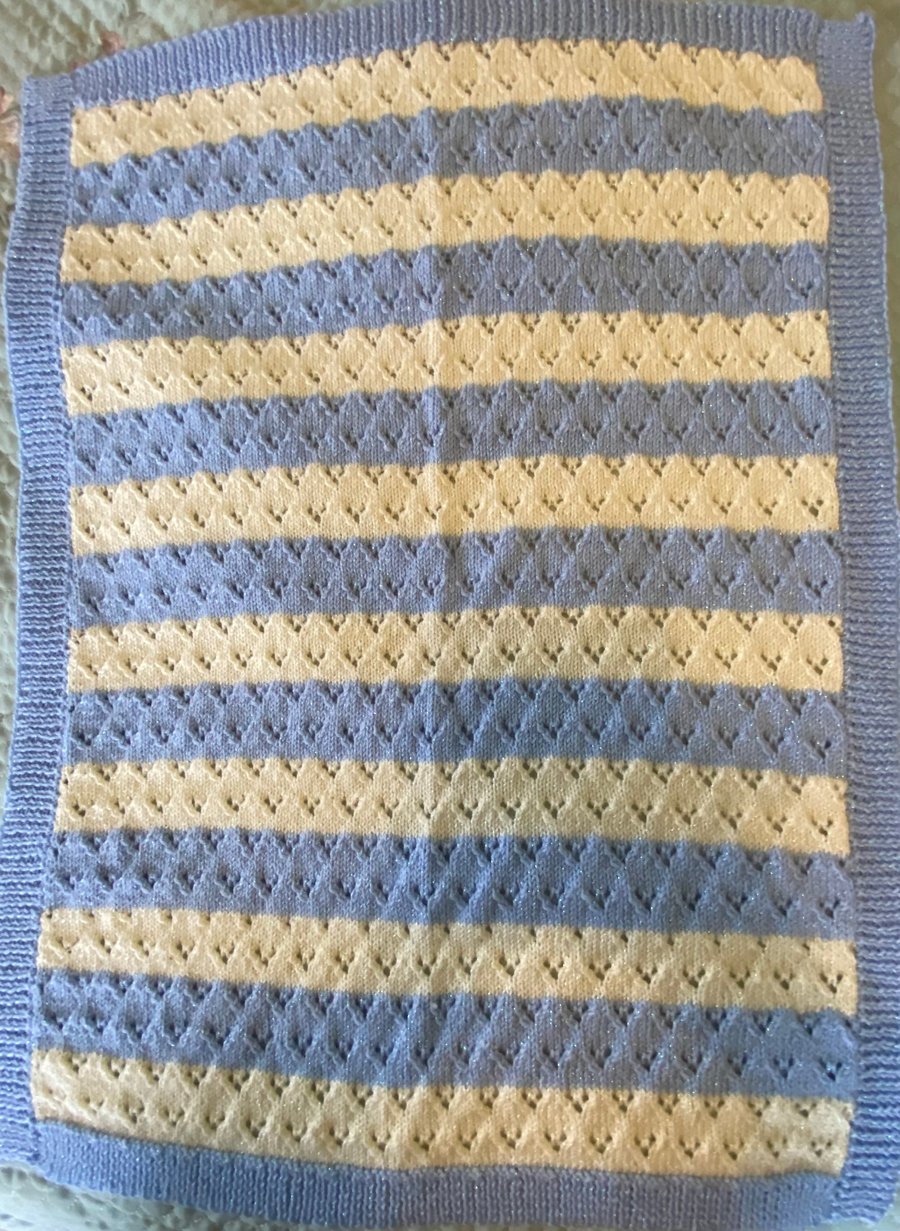 Traditional Hand Knitted Baby Blanket