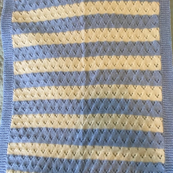 Traditional Hand Knitted Baby Blanket