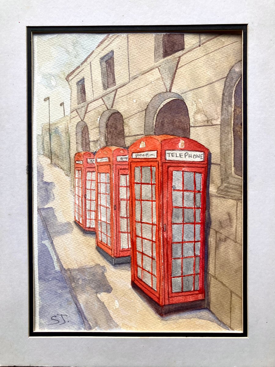 British red phone box Blackpool Lancashire original fine art