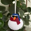 The Cool One - Felt Snowman Decoration