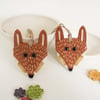 Special price two Ceramic Fox decorations