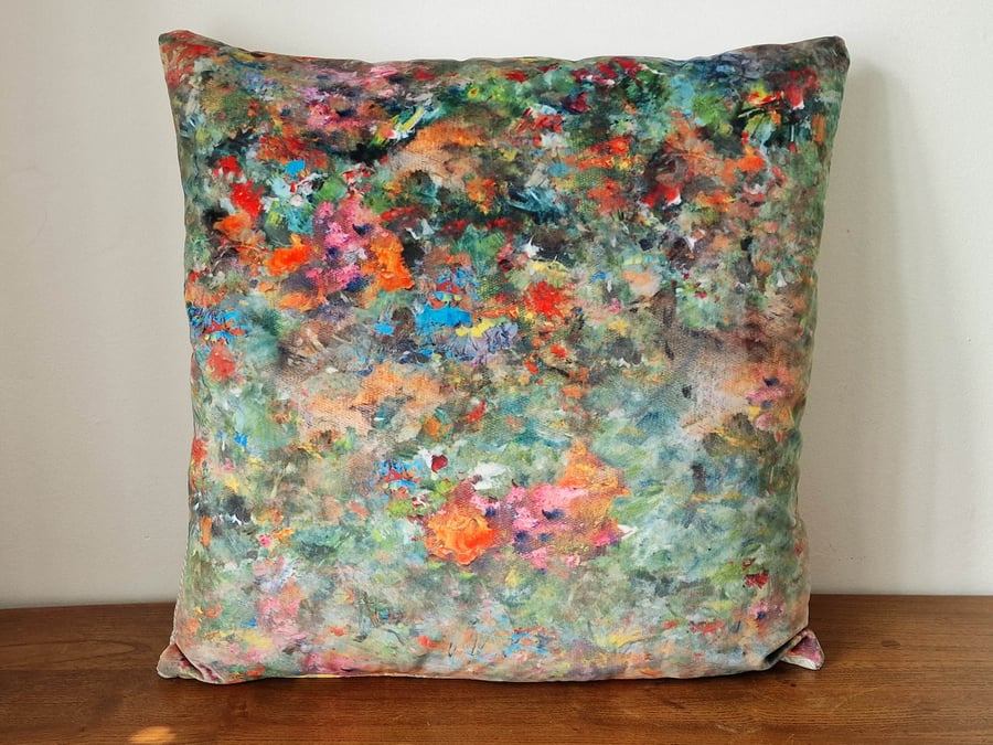 Handmade "Renoir Artisan" velvet cushion cover