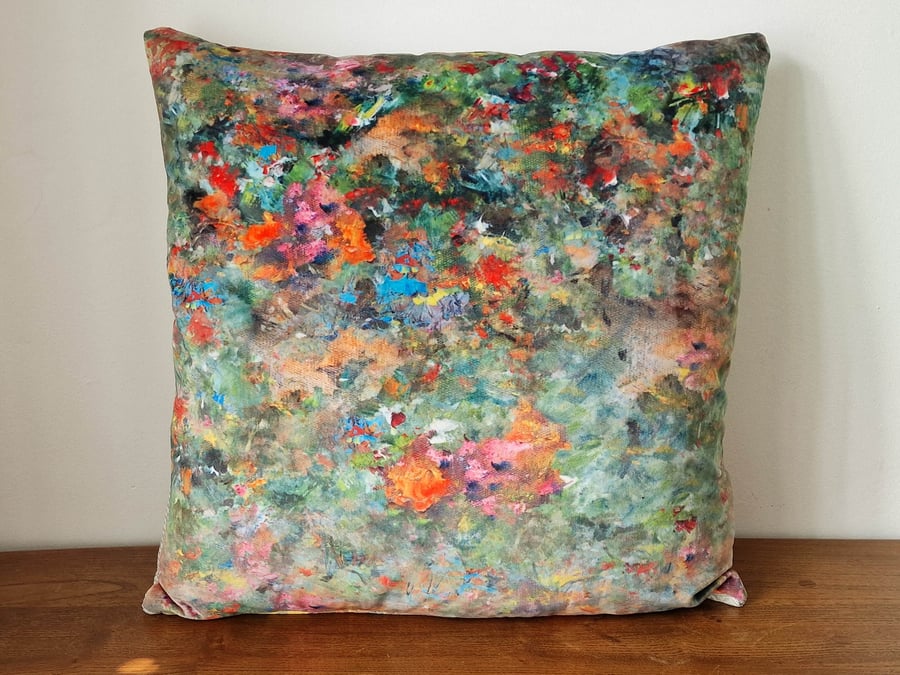 Handmade "Renoir Artisan" velvet cushion cover