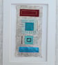 Colourful Combinations Red Turquoise Handstitched Geometric Art Pictures - Image 4