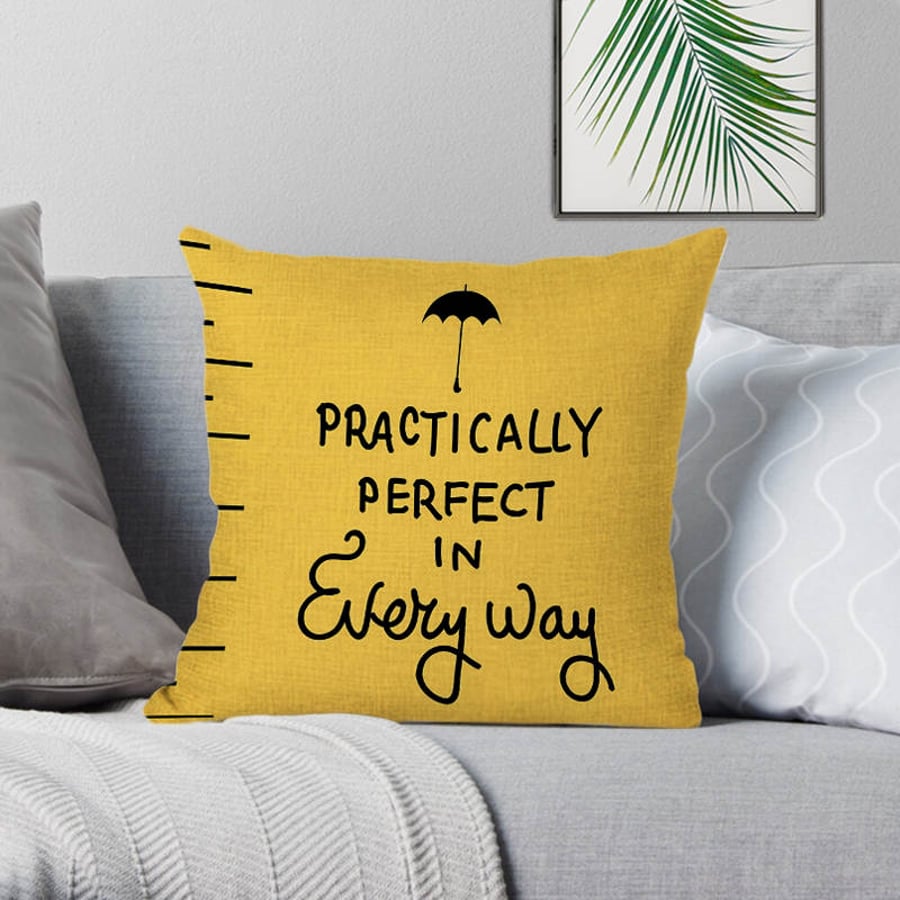 Mary Poppins Practically Perfect in Every Way Cushion Cover