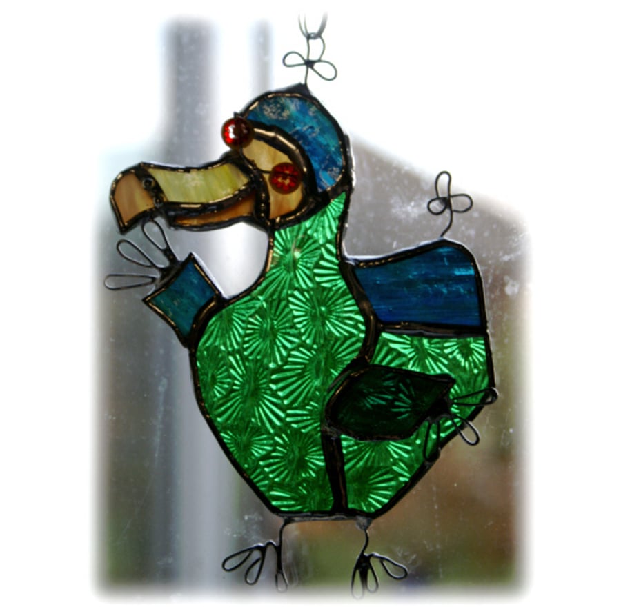 Reserved for Halina  - Dodo Stained Glass Suncatcher Bird