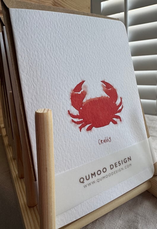 Crab crabby blank greetings card sorry (QM270)