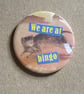 Collage pin badge - medieval cat meme - we are at bingo - Image 1