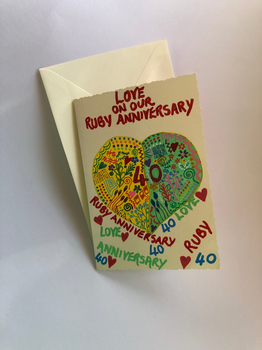 Our Ruby anniversary card