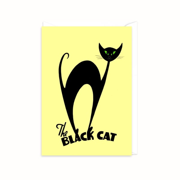 Black Cat Greeting Card: Atomic Cat Card for Any Occasion (108)