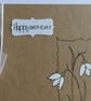 Snowdrops on Kraft Card  Birthday Card - Image 4