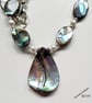 Designer Abolone Shell & Shell Pearl Necklace  - Image 4
