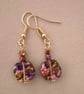 Pink and Purple iridescent earrings