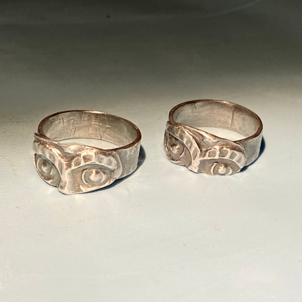 Silver Bartman eyes ring