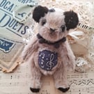 Opal - OOAK Teddy Bear Artist, Textile Teddy Doll, Artisan Collectable, Art Doll
