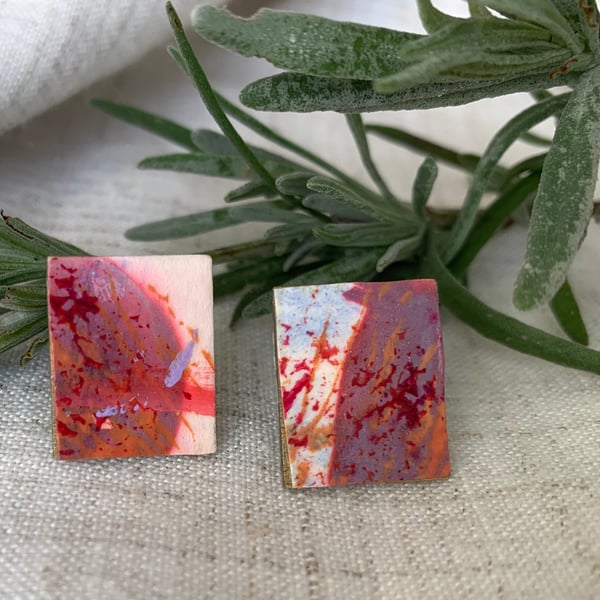 Stainless steel post earrings 