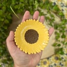 Handmade Sunflower Ring Dish