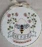 Embroidered Picture - Bee Kind - Image 1
