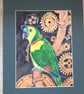 Steampunk style Amazon Parrot Original painting.   - Image 2