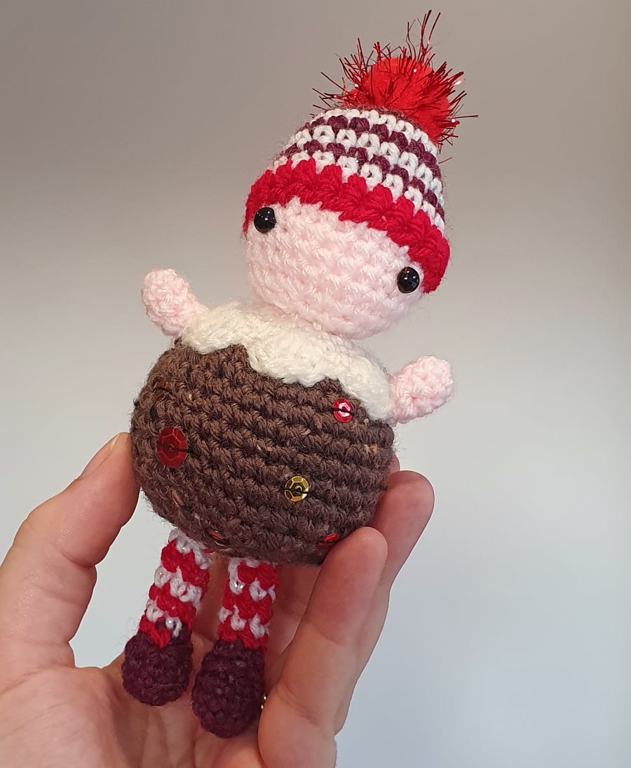 Red Christmas Pudding Person