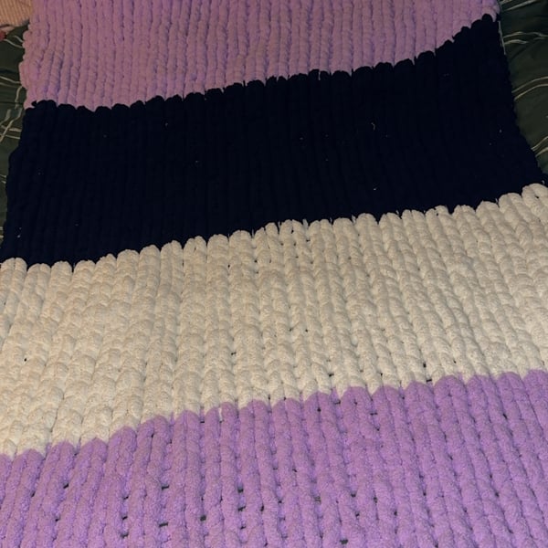 Stripped blanket throw