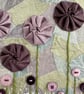 Textile Art, Embroidered Art, Mounted Wall Art - Floral Fantasy - Image 5