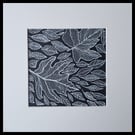 Scattered Leaves, an original ink drawing