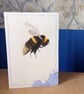 Bee card hand painted - Image 1