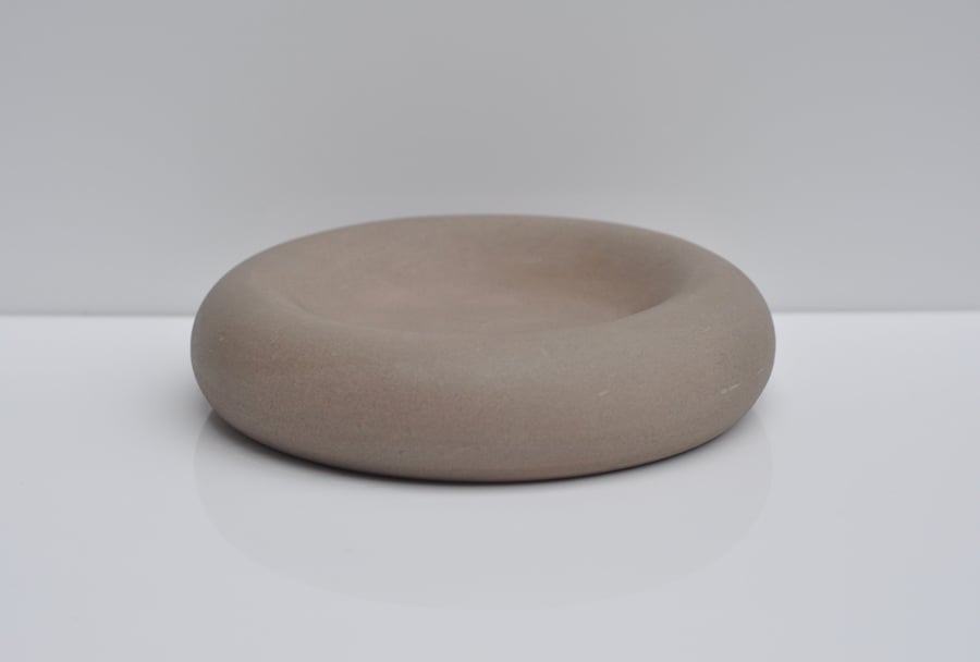 Concrete Key Bowl Chunky Brown Jewellery Tray Shallow Beton Accessory Bowl Moder