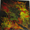 Fiery Love Original Handmade Acrylic Painting Abstract Wall Art Gift Idea