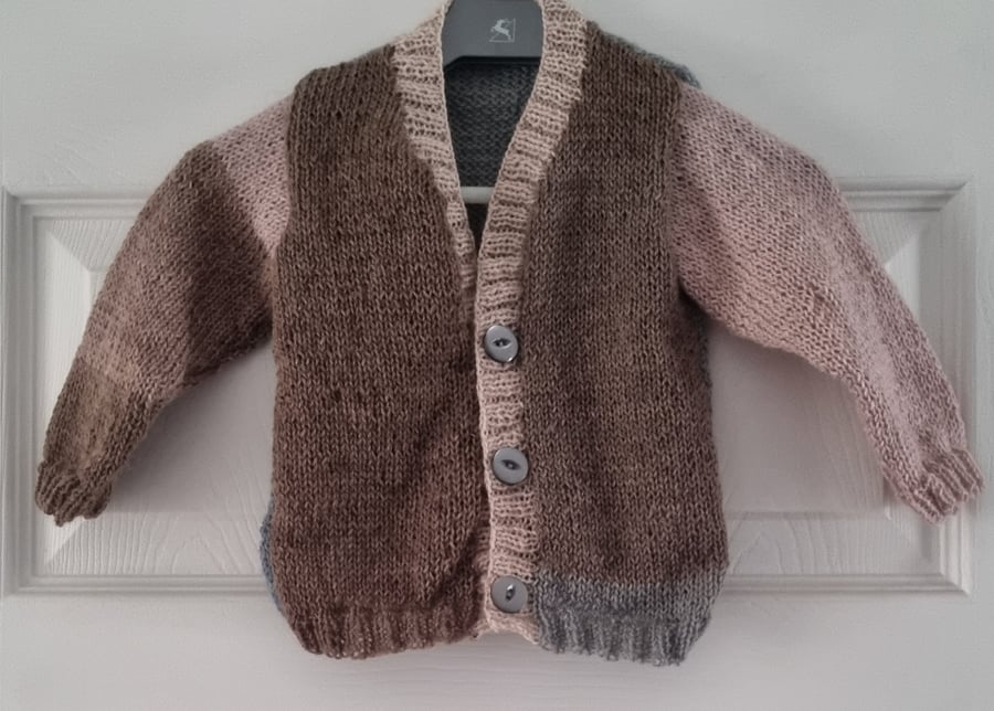 Gender neutral hand knit baby cardigans, first birthday, gift idea