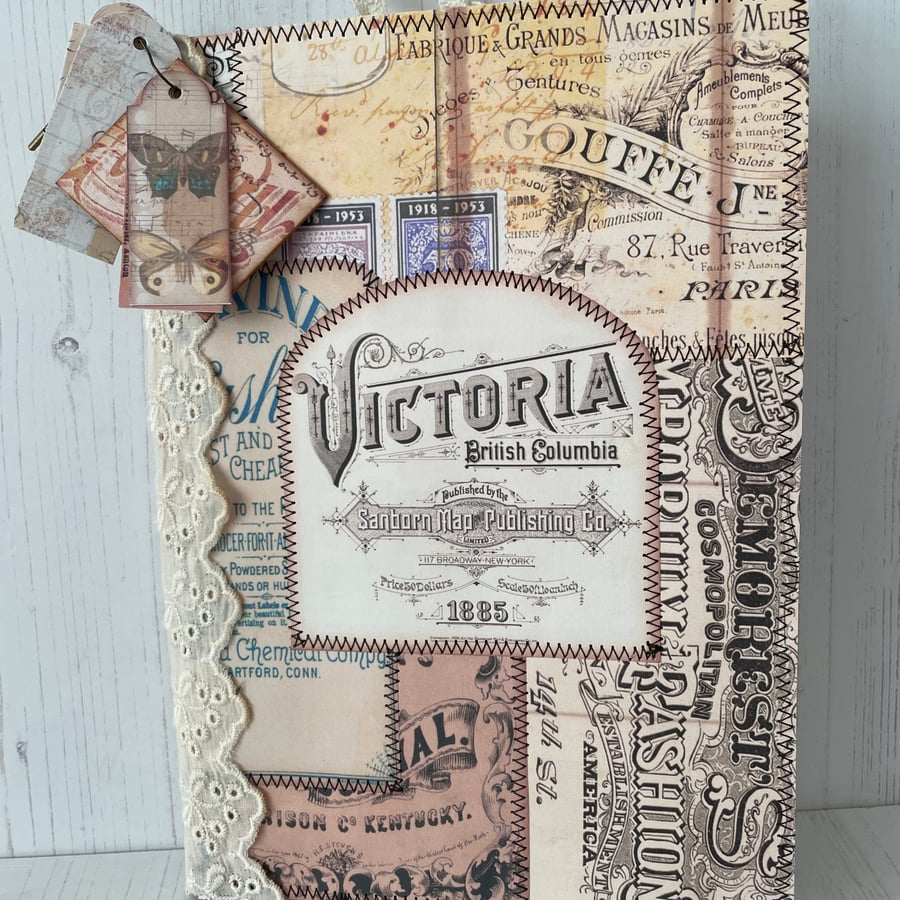 Journal - Shabby Journal and Ephemera by Carolee Crafts PB10 0018