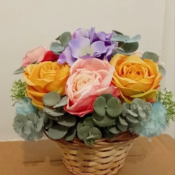Artificial Flower Basket